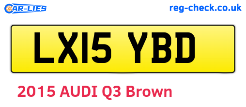 LX15YBD are the vehicle registration plates.