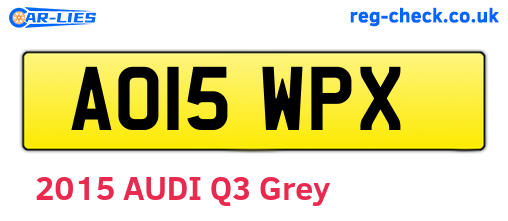 AO15WPX are the vehicle registration plates.