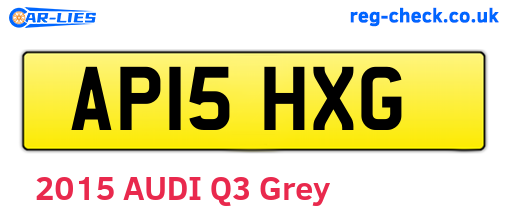 AP15HXG are the vehicle registration plates.
