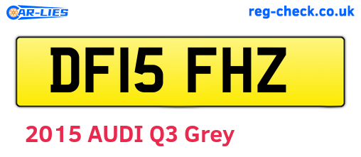 DF15FHZ are the vehicle registration plates.