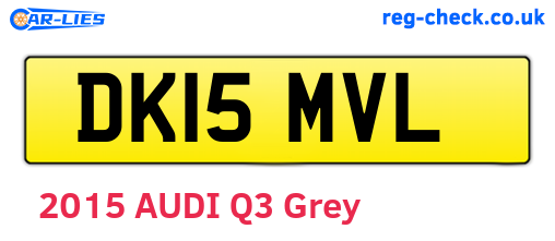 DK15MVL are the vehicle registration plates.