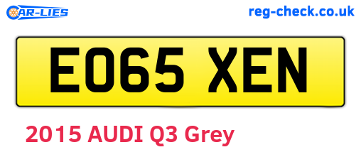 EO65XEN are the vehicle registration plates.