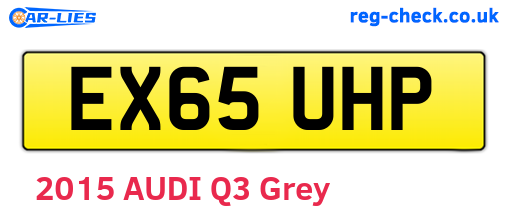 EX65UHP are the vehicle registration plates.