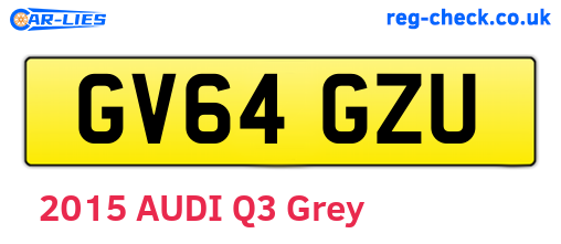 GV64GZU are the vehicle registration plates.
