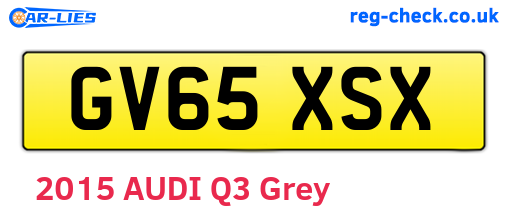 GV65XSX are the vehicle registration plates.