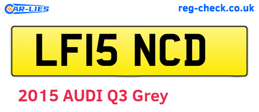 LF15NCD are the vehicle registration plates.