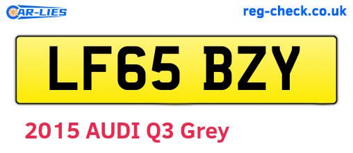 LF65BZY are the vehicle registration plates.