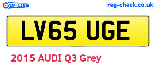 LV65UGE are the vehicle registration plates.
