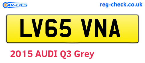LV65VNA are the vehicle registration plates.
