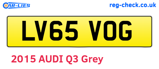 LV65VOG are the vehicle registration plates.
