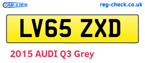 LV65ZXD are the vehicle registration plates.
