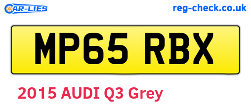 MP65RBX are the vehicle registration plates.