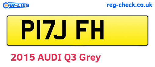 P17JFH are the vehicle registration plates.