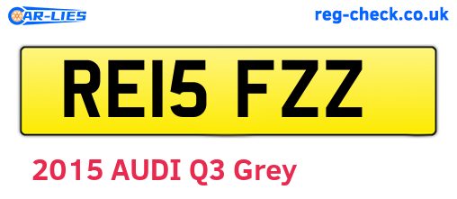 RE15FZZ are the vehicle registration plates.