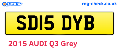 SD15DYB are the vehicle registration plates.