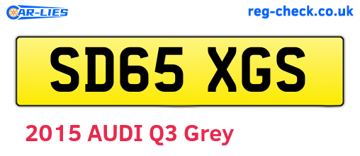 SD65XGS are the vehicle registration plates.