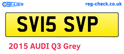 SV15SVP are the vehicle registration plates.