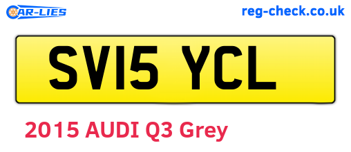 SV15YCL are the vehicle registration plates.