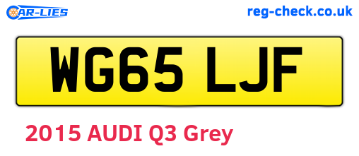 WG65LJF are the vehicle registration plates.