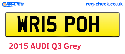 WR15POH are the vehicle registration plates.