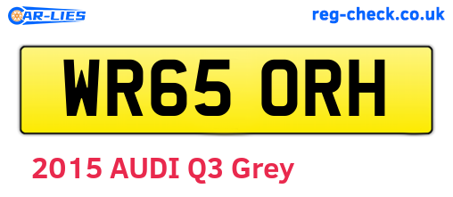 WR65ORH are the vehicle registration plates.
