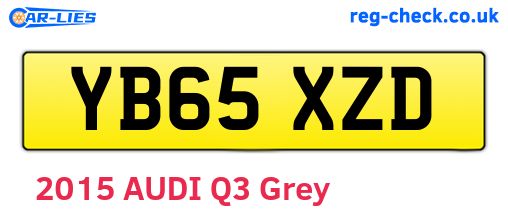 YB65XZD are the vehicle registration plates.