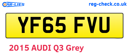 YF65FVU are the vehicle registration plates.