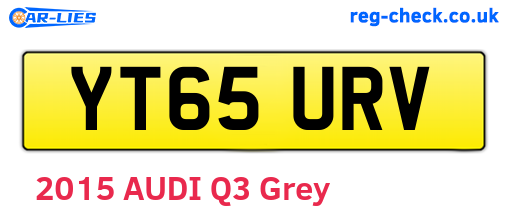 YT65URV are the vehicle registration plates.
