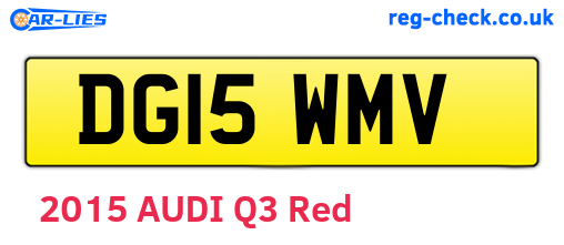 DG15WMV are the vehicle registration plates.