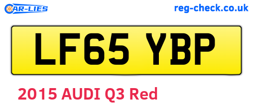 LF65YBP are the vehicle registration plates.