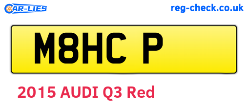 M8HCP are the vehicle registration plates.