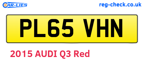PL65VHN are the vehicle registration plates.