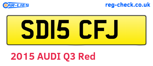 SD15CFJ are the vehicle registration plates.