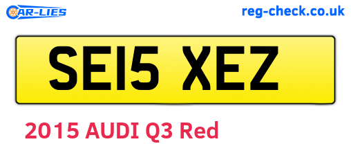 SE15XEZ are the vehicle registration plates.