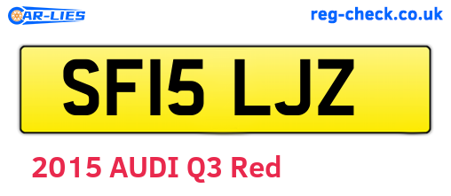 SF15LJZ are the vehicle registration plates.