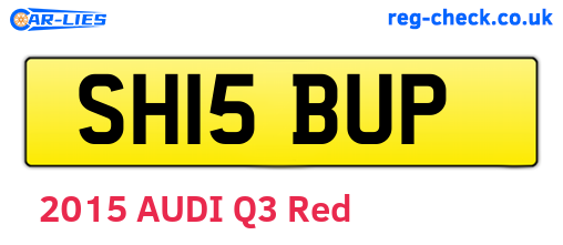 SH15BUP are the vehicle registration plates.