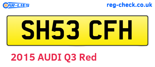SH53CFH are the vehicle registration plates.