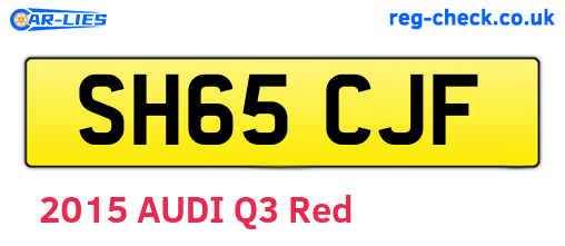 SH65CJF are the vehicle registration plates.