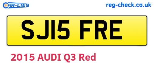 SJ15FRE are the vehicle registration plates.
