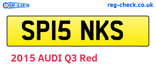 SP15NKS are the vehicle registration plates.