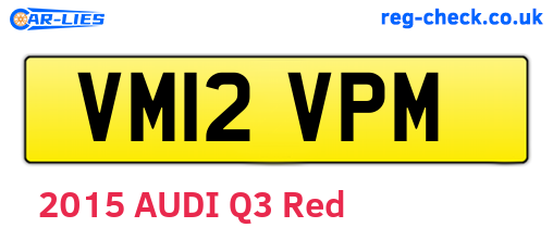 VM12VPM are the vehicle registration plates.