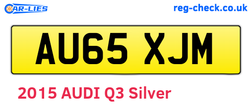 AU65XJM are the vehicle registration plates.