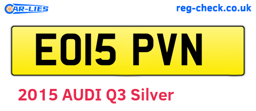 EO15PVN are the vehicle registration plates.