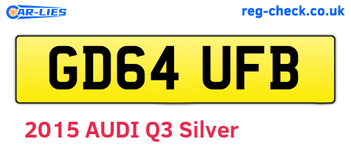 GD64UFB are the vehicle registration plates.