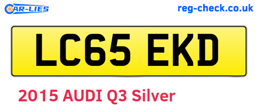 LC65EKD are the vehicle registration plates.