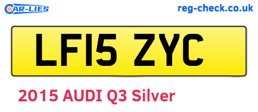 LF15ZYC are the vehicle registration plates.