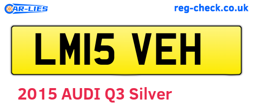 LM15VEH are the vehicle registration plates.