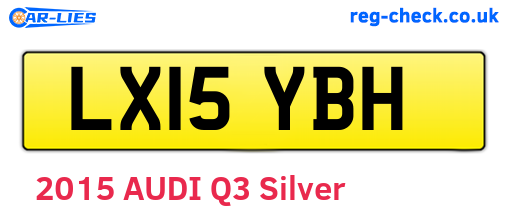 LX15YBH are the vehicle registration plates.