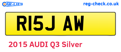 R15JAW are the vehicle registration plates.