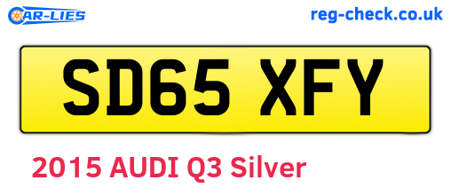 SD65XFY are the vehicle registration plates.